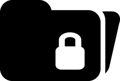 Locked Open Folder Interface Symbol Laser Cut Svg File, Free Vectors File